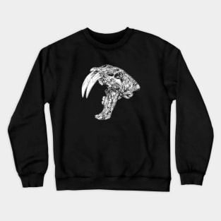 Sabertooth Tiger Skull Crewneck Sweatshirt